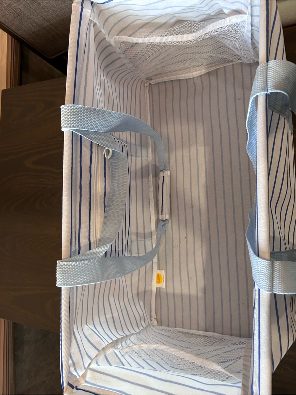 Target Blue and White Striped Tote Bag - Picture 2 of 6